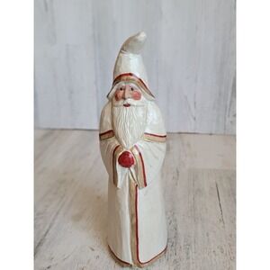 House of Hatten rustic folk art white Santa Claus Xmas figure home decor